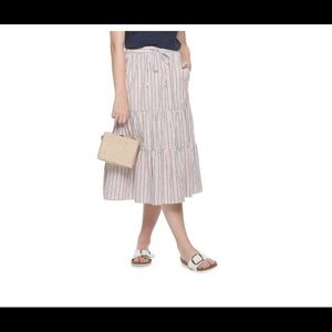 Women's POPSUGAR Tiered Midi Skirt‎ M